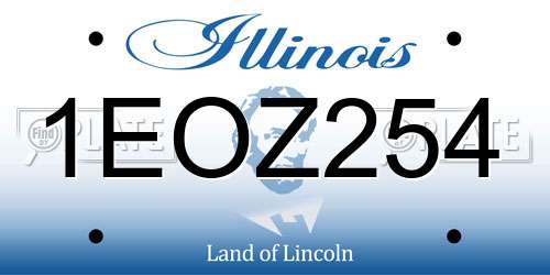 1EOZ254 Illinois License Plate