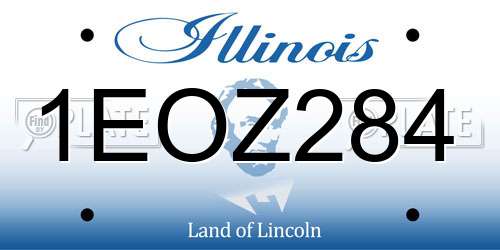 1EOZ284 Illinois License Plate