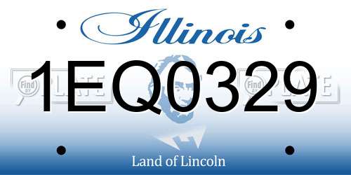 1EQ0329 Illinois License Plate