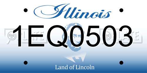 1EQ0503 Illinois License Plate