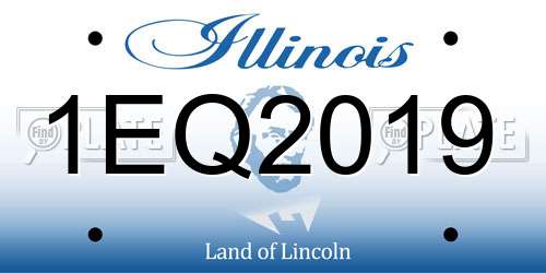 1EQ2019 Illinois License Plate