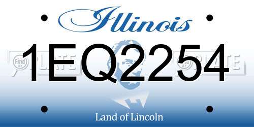 1EQ2254 Illinois License Plate