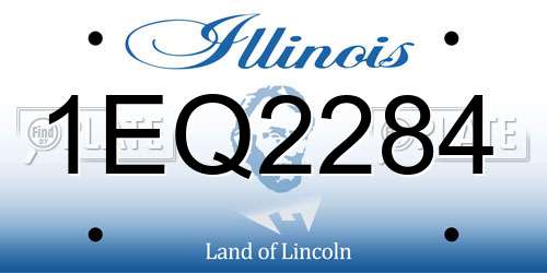 1EQ2284 Illinois License Plate