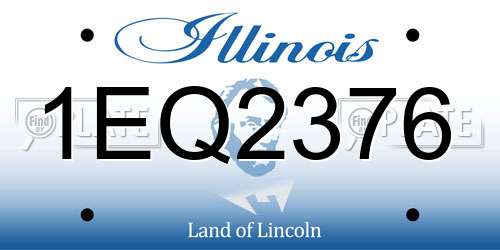 1EQ2376 Illinois License Plate