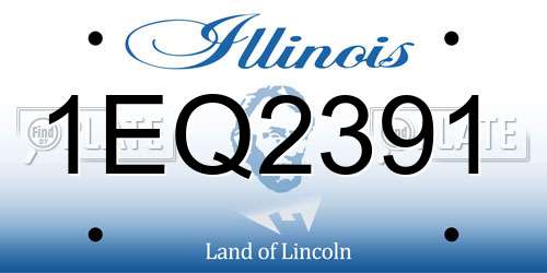 1EQ2391 Illinois License Plate