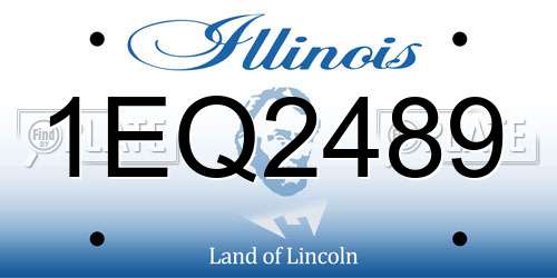 1EQ2489 Illinois License Plate