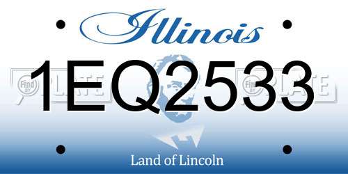 1EQ2533 Illinois License Plate