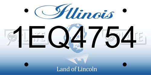 1EQ4754 Illinois License Plate