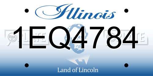 1EQ4784 Illinois License Plate