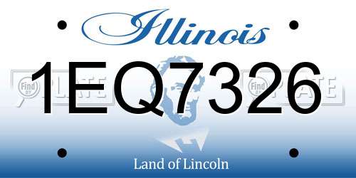 1EQ7326 Illinois License Plate