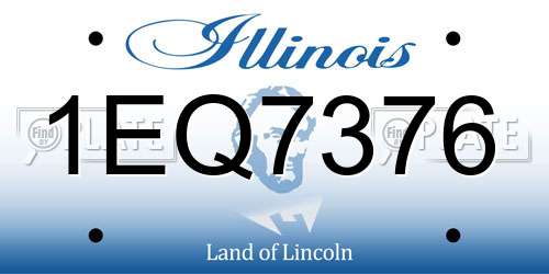 1EQ7376 Illinois License Plate
