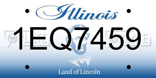 1EQ7459 Illinois License Plate