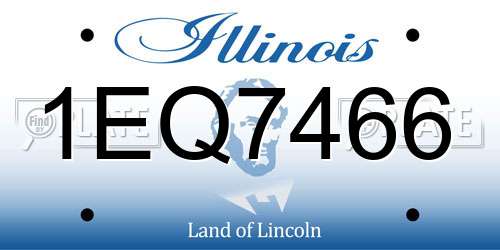 1EQ7466 Illinois License Plate
