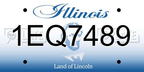 1EQ7489 Illinois License Plate
