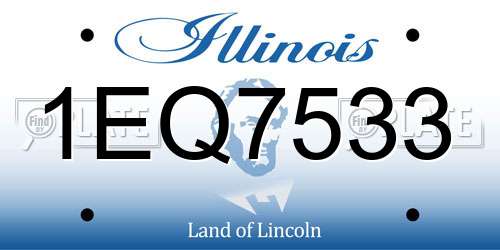 1EQ7533 Illinois License Plate
