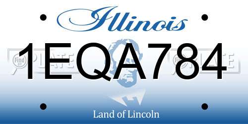 1EQA784 Illinois License Plate