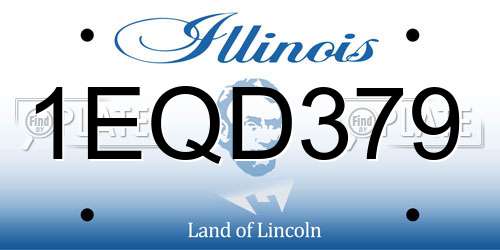 1EQD379 Illinois License Plate