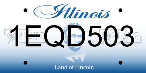 1EQD503 Illinois License Plate