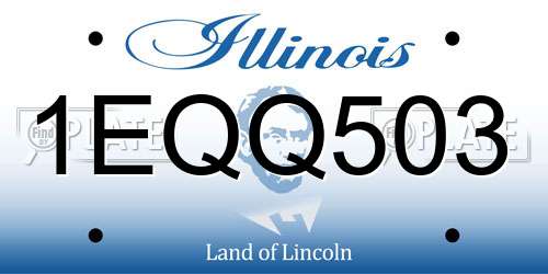 1EQQ503 Illinois License Plate