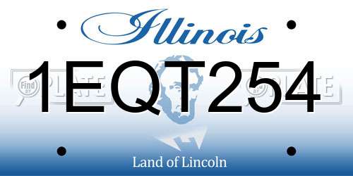 1EQT254 Illinois License Plate
