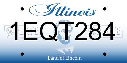 1EQT284 Illinois License Plate
