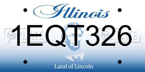 1EQT326 Illinois License Plate