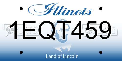 1EQT459 Illinois License Plate
