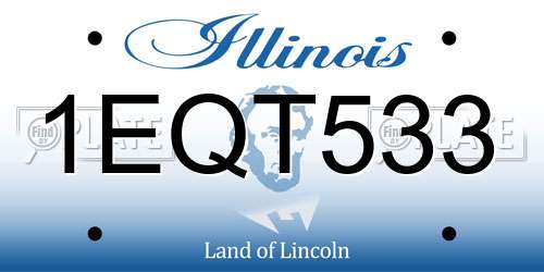 1EQT533 Illinois License Plate