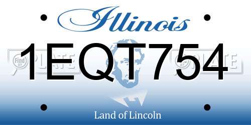 1EQT754 Illinois License Plate
