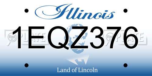 1EQZ376 Illinois License Plate