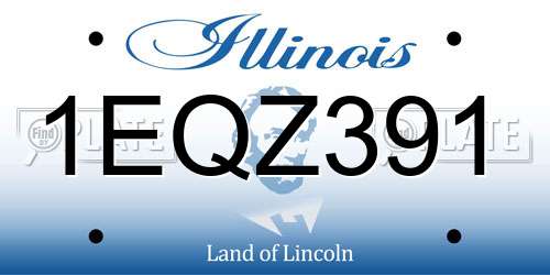 1EQZ391 Illinois License Plate