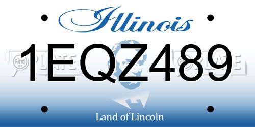 1EQZ489 Illinois License Plate