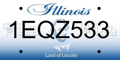 1EQZ533 Illinois License Plate