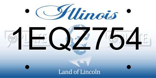 1EQZ754 Illinois License Plate