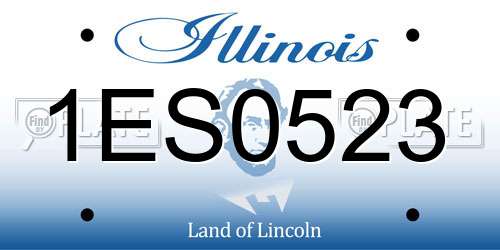 1ES0523 Illinois License Plate