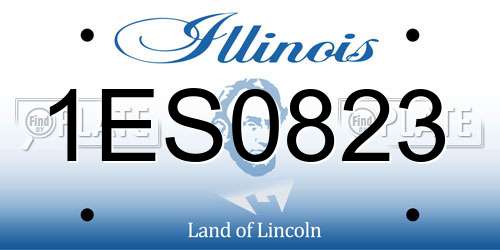 1ES0823 Illinois License Plate