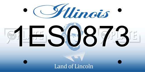 1ES0873 Illinois License Plate