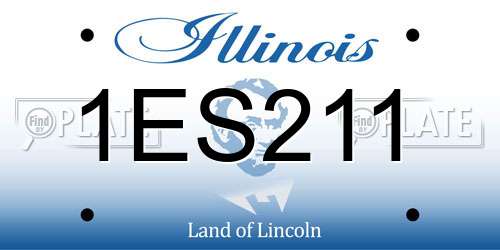 1ES211 Illinois License Plate