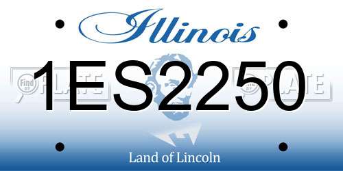 1ES2250 Illinois License Plate
