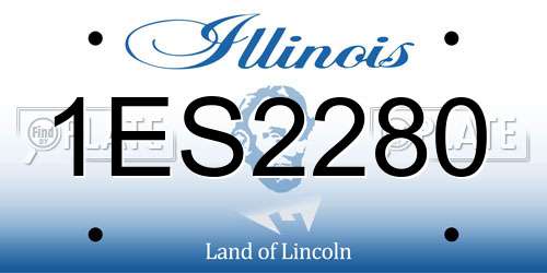 1ES2280 Illinois License Plate