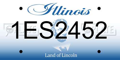1ES2452 Illinois License Plate