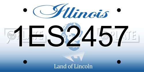 1ES2457 Illinois License Plate
