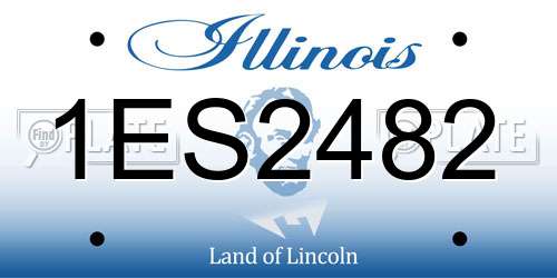 1ES2482 Illinois License Plate