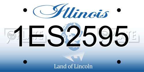 1ES2595 Illinois License Plate