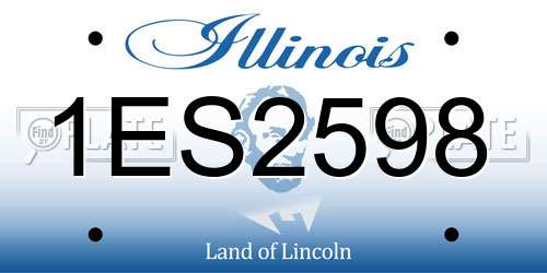 1ES2598 Illinois License Plate