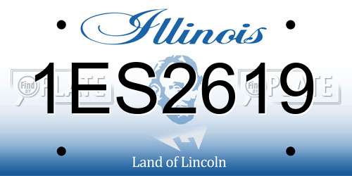 1ES2619 Illinois License Plate