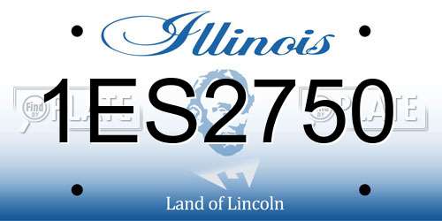 1ES2750 Illinois License Plate
