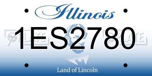 1ES2780 Illinois License Plate