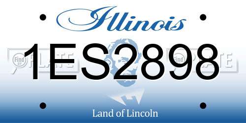 1ES2898 Illinois License Plate