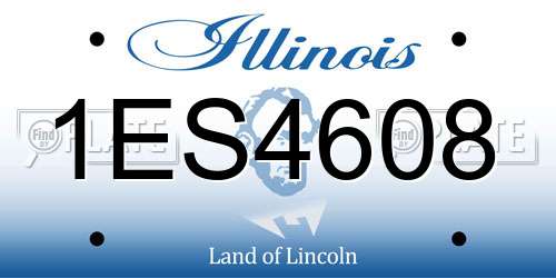 1ES4608 Illinois License Plate
